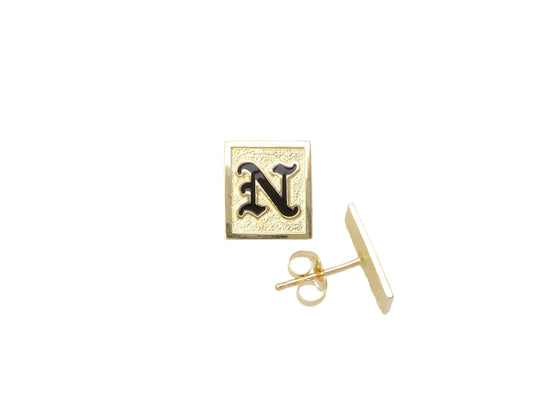 14K Raised Enamel Square Stud Earring — Hawaiian jewelry from Ashley's Gift Shop