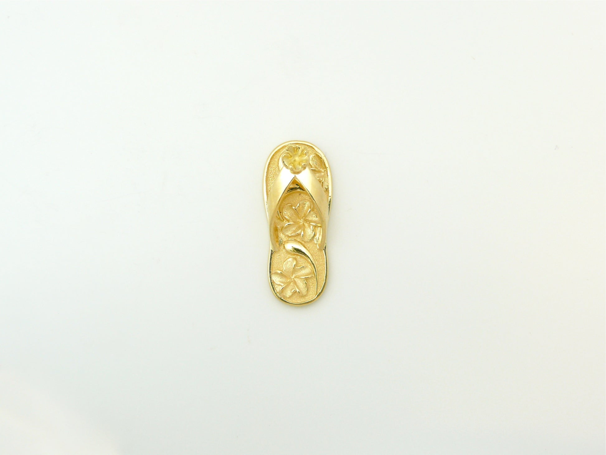 Raised Plumeria Slipper Pendant image 0