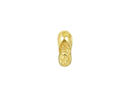 14K Raised Plumeria Slipper Pendant — Hawaiian jewelry from Ashley's Gift Shop