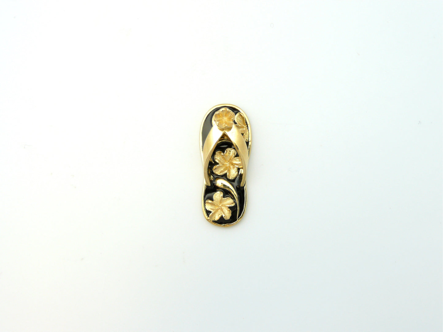 Raised Plumeria Slipper Pendant image 0