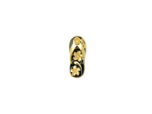 14K Raised Plumeria Slipper Pendant — Hawaiian jewelry from Ashley's Gift Shop