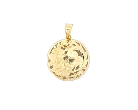 14K Round Cut Out Pendant - Medium — Hawaiian jewelry from Ashley's Gift Shop