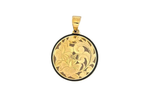 14K Round Cut Out Pendant - Medium — Hawaiian jewelry from Ashley's Gift Shop