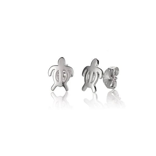 Sterling silver Honu (S) leg/dangle earring featuring a turtle design, crafted from 925 sterling silver.