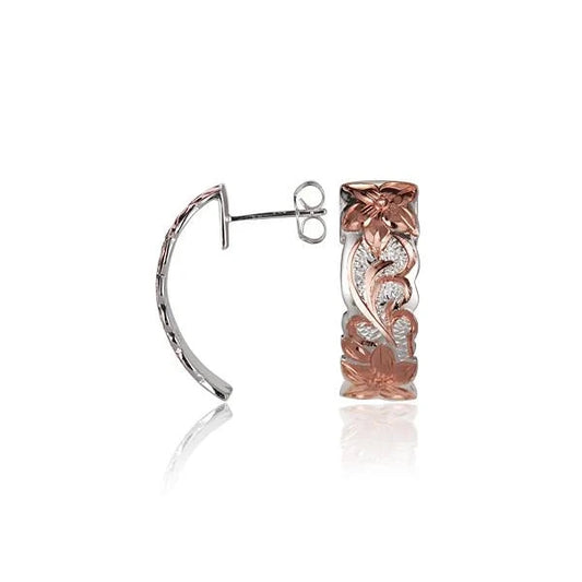 Sterling silver Queen c/o Half Moon Earring with 8mm size, featuring a sleek, polished design perfect for elegant jewelry.