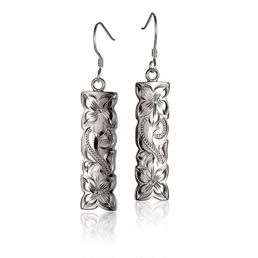 Vertical Hook Earring - 10mm — 925 Sterling Silver Hawaiian jewelry from Ashley's Gift Shop