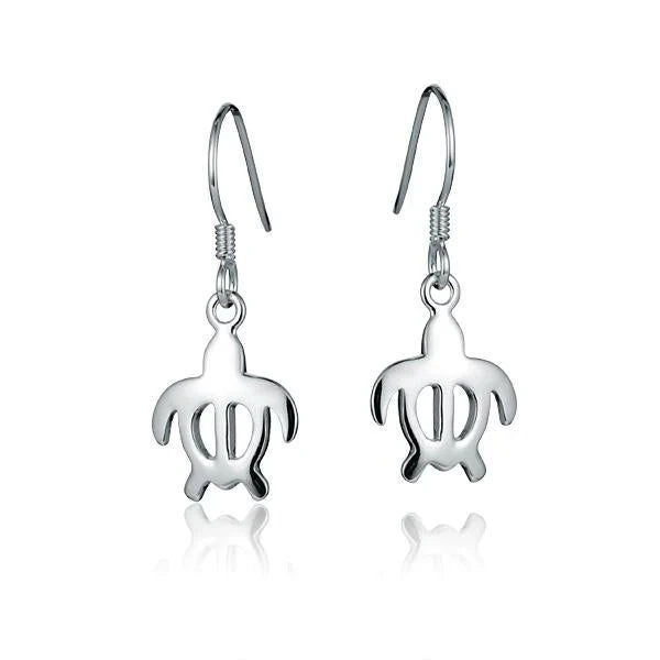 Hawaiian 925 Sterling Silver honu Hook Earring featuring a turtle design.