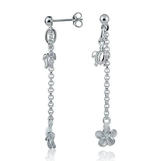 Tiny Dolphin Hook Earring — 925 Sterling Silver Hawaiian jewelry from Ashley's Gift Shop