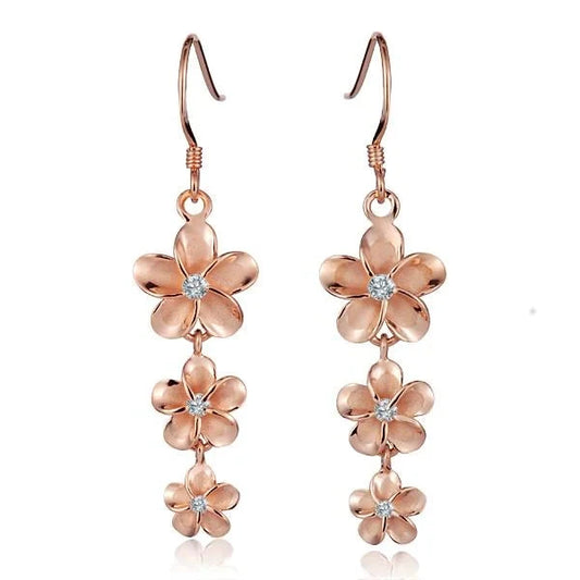 SE CZ Earring PG Hook Earring - 12-10-8mm — 925 Sterling Silver Hawaiian jewelry from Ashley's Gift Shop