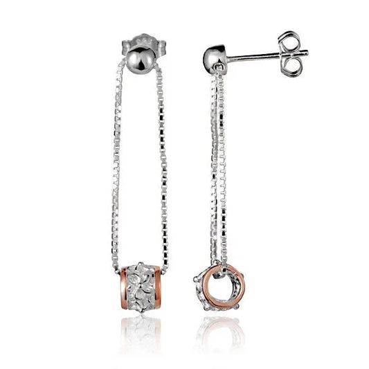 Bead + Barrel PG Plated Earring — 925 Sterling Silver Hawaiian jewelry from Ashley's Gift Shop