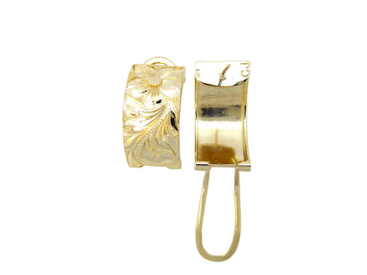 14K Straight Clip Earring - 10mm — Hawaiian jewelry from Ashley's Gift Shop