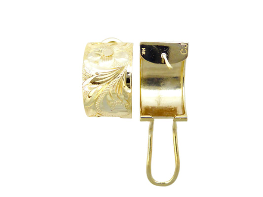 14K Straight Clip Earring - 12mm — Hawaiian jewelry from Ashley's Gift Shop