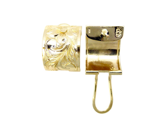 14K Straight Clip Earring - 15mm — Hawaiian jewelry from Ashley's Gift Shop