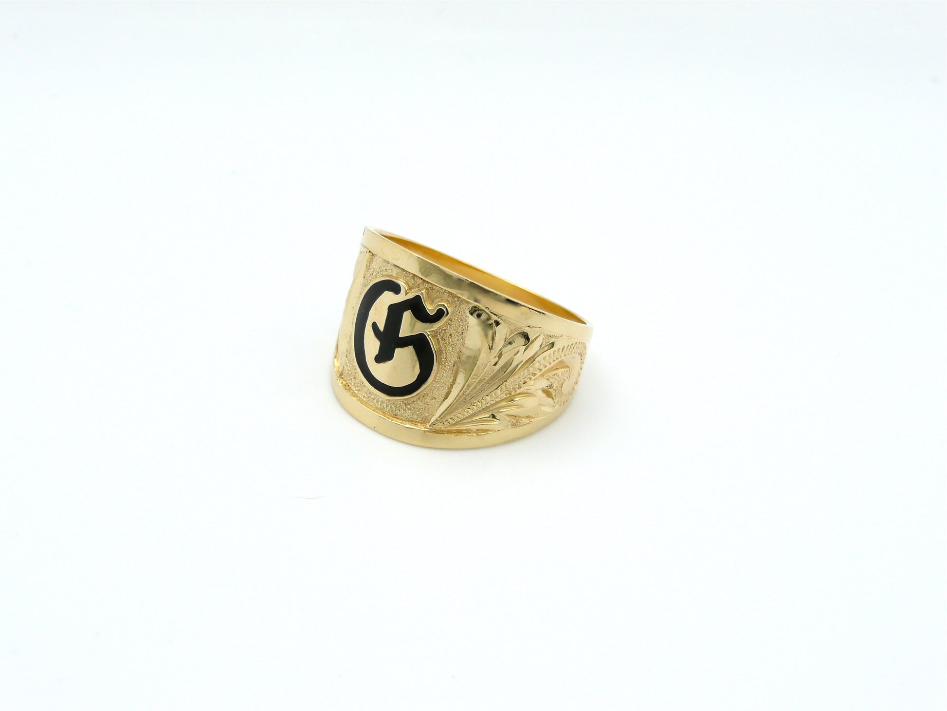 Tapered RE Ring w/ Initial Engraving - 15mm image 0