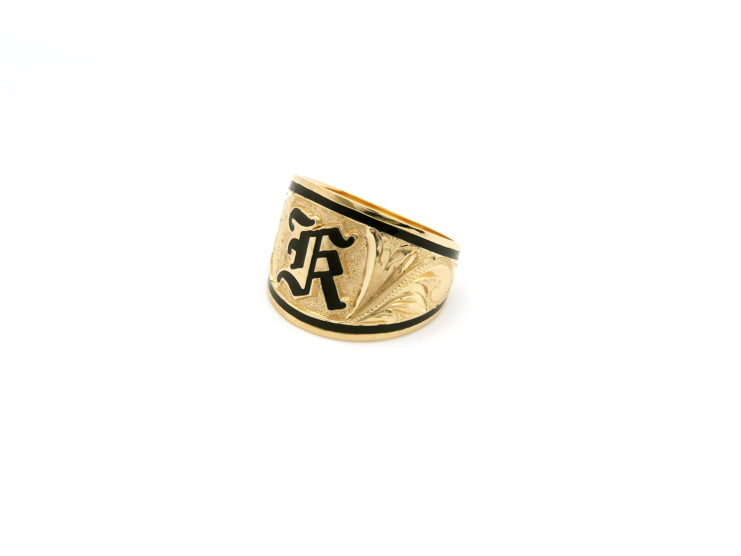 Tapered RE Ring w/ Initial Engraving - 15mm image 0