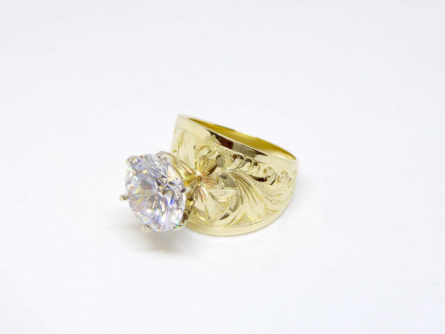 Tapered Ring w/5 ct Cz - 18mm image 0