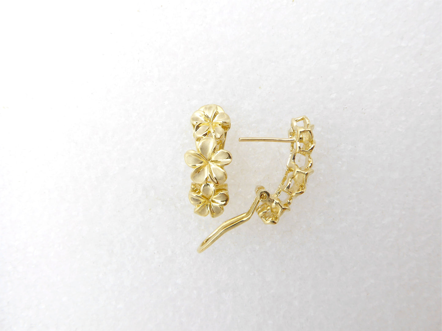 Triple Plumeria Basket Earring image 0