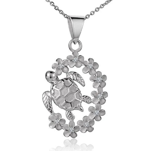 Turtle Lei Pendant necklace by Ashley's Gift Shop featuring a detailed turtle charm on a lei-style chain.