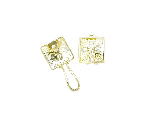 14K Ulu Quilt Earring - Large — Hawaiian jewelry from Ashley's Gift Shop