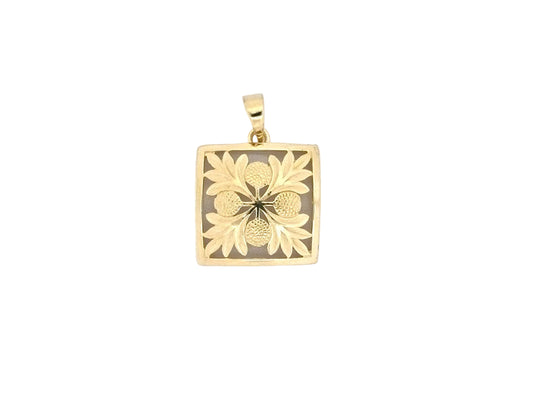 14K Ulu Quilt Pendant - Large — Hawaiian jewelry from Ashley's Gift Shop