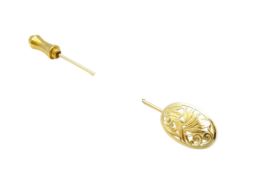 14K Bird of ParadiseStickpin Pl/Sm — Hawaiian jewelry from Ashley's Gift Shop