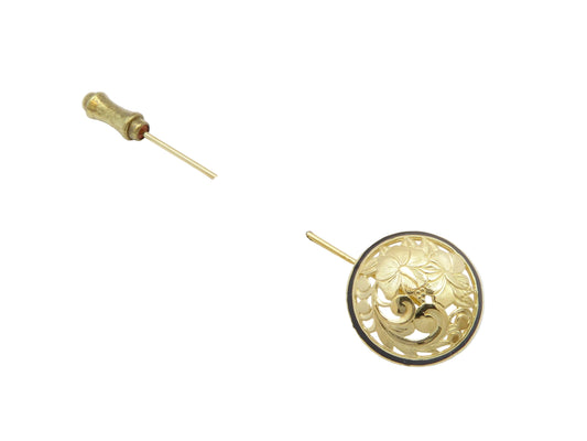 14K Round Cut Out Stickpin BB/Med — Hawaiian jewelry from Ashley's Gift Shop
