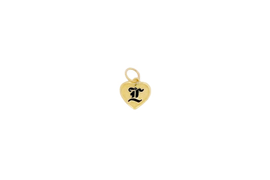 14K FS Hrt Pend R/E Ltr PL — Hawaiian jewelry from Ashley's Gift Shop