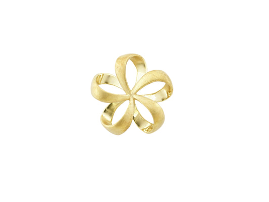 14K Ribbon Plumeria Pendant Lg. — Hawaiian jewelry from Ashley's Gift Shop