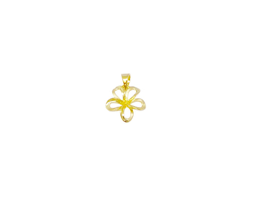 14K Cut-out Plumeria Pendant #4 — Hawaiian jewelry from Ashley's Gift Shop