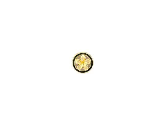 14K #1 Circle Plumeria Pendant BB — Hawaiian jewelry from Ashley's Gift Shop