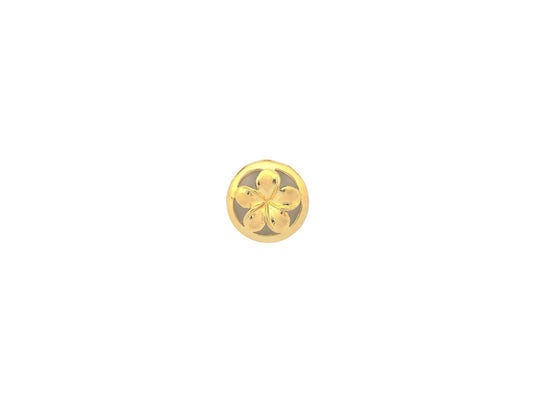 14K #2 Circle Plumeria Pendant PL — Hawaiian jewelry from Ashley's Gift Shop