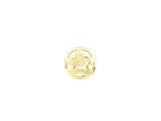 14K #2 Circle Plumeria Pendant PL — Hawaiian jewelry from Ashley's Gift Shop