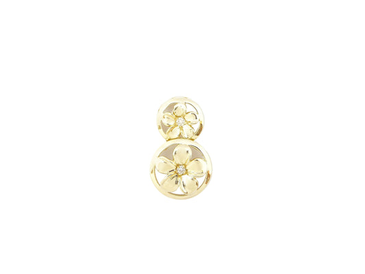14K #1,2 Tiered Circle Pendant PL — Hawaiian jewelry from Ashley's Gift Shop