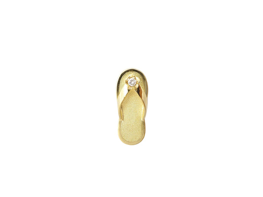 14K Slipper Pendant Lg w/5 pt dia — Hawaiian jewelry from Ashley's Gift Shop