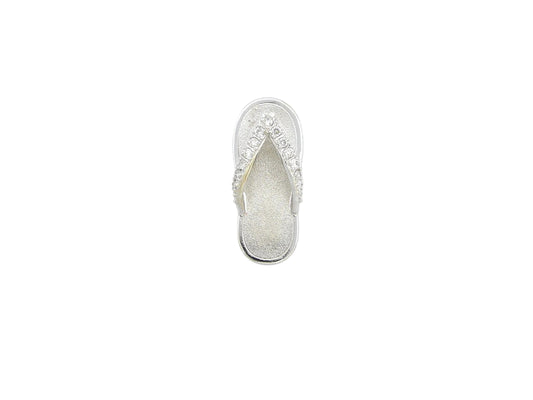 14K Slipper Lg w/15 pt dia strap — Hawaiian jewelry from Ashley's Gift Shop