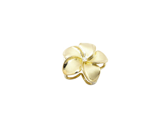 14K Plumeria Drop #5 w/5 pt.diamond — Hawaiian jewelry from Ashley's Gift Shop