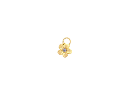 14K Plumeria Pend #1 w/Tanzanite — Hawaiian jewelry from Ashley's Gift Shop