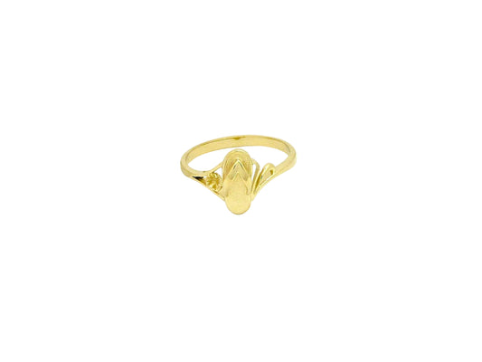 Hawaiian 14K Gold slipper ring for babies up to size 7, featuring a delicate design.
